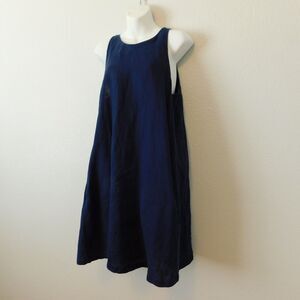 United Color of Benetton Dress Medium Linen Sundress Sleeveless Coastal A-Line